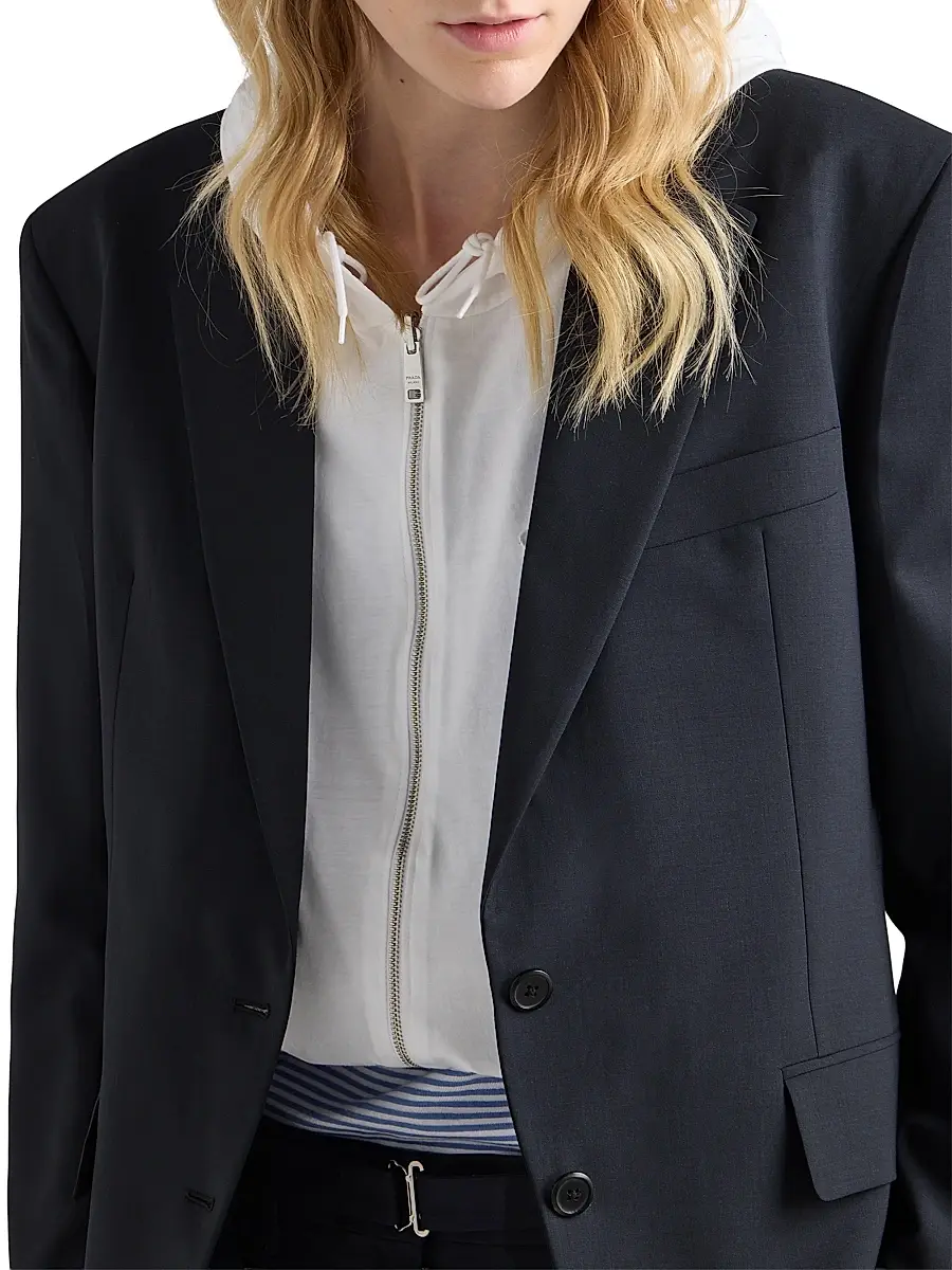 Prada Women's Single-Breasted Wool Jacket | Thumbnail 4