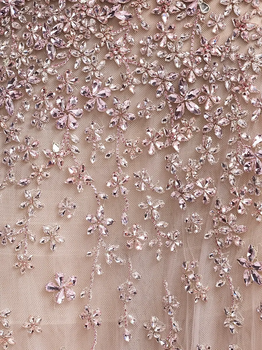 Oscar de la Renta Women's Crystal Floral Tulle Cocktail Dress | Thumbnail 7