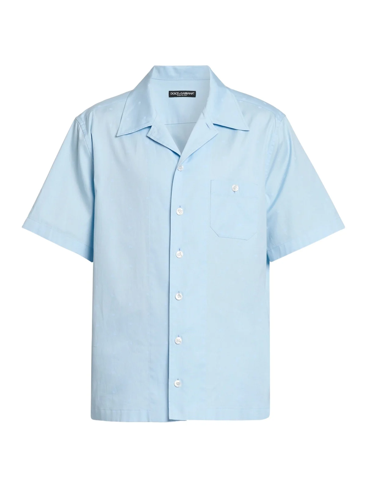 Dolce & Gabbana Men's Micro-Logo Cotton Poplin Short-Sleeve Shirt