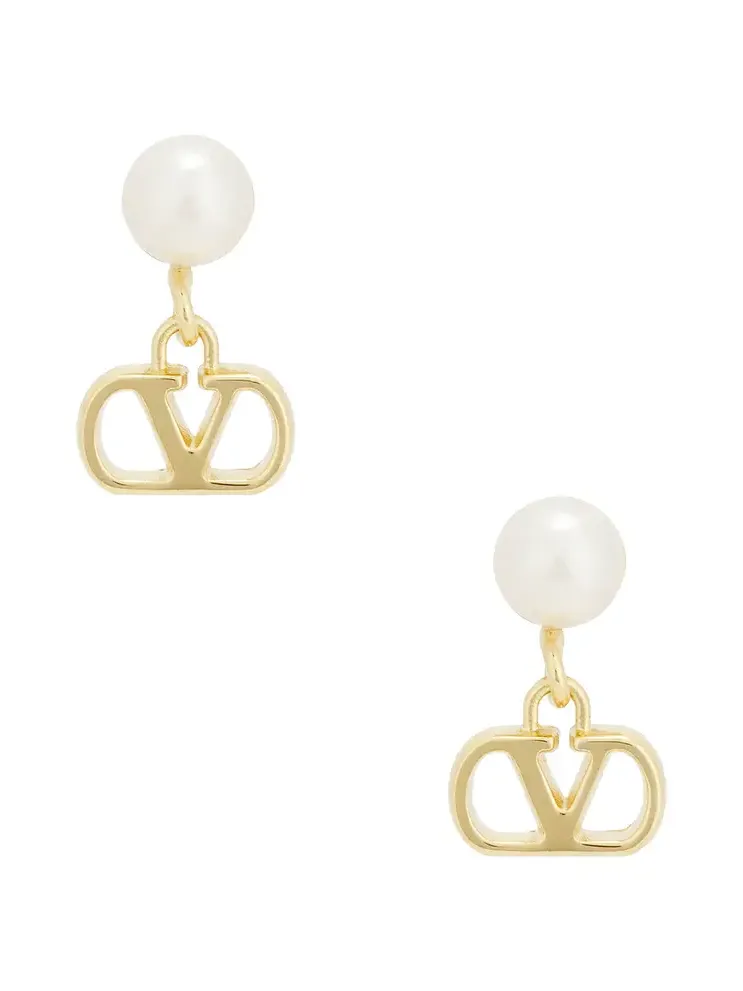VLogo Signature Pearl Earrings VLogo Signature Pearl Earrings