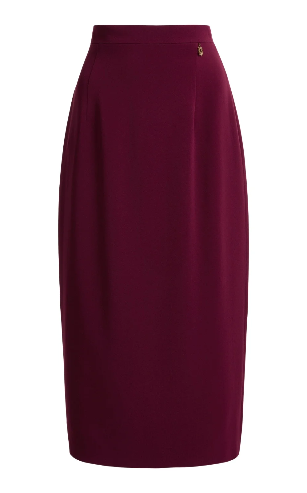 Zuhair Murad Heavy Cady Silk-Blend Midi Skirt