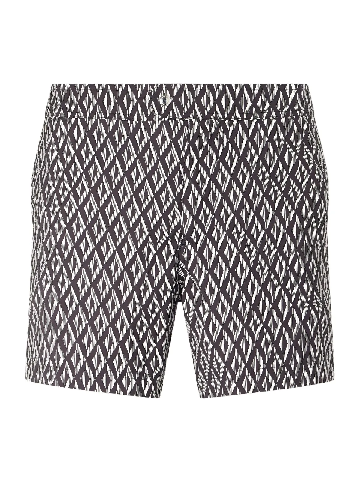 Straight-Leg Short-Length Printed Swim Shorts - Men Straight-Leg Short-Length Printed Swim Shorts - Men