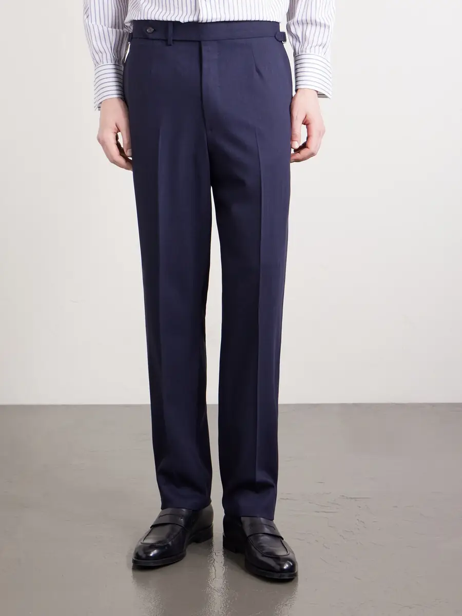 dunhill Straight-Leg Pinstriped Wool Suit Trousers - Men | Thumbnail 3 dunhill Straight-Leg Pinstriped Wool Suit Trousers - Men | Thumbnail 3