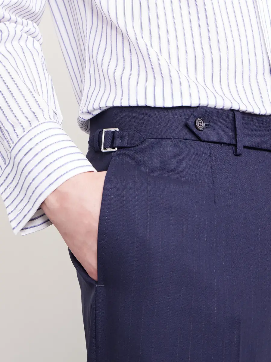 dunhill Straight-Leg Pinstriped Wool Suit Trousers - Men | Thumbnail 5 dunhill Straight-Leg Pinstriped Wool Suit Trousers - Men | Thumbnail 5