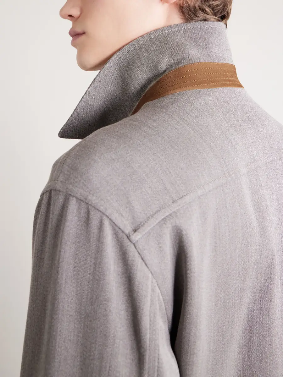 dunhill Suede-Trimmed Wool Bomber Jacket - Men | Thumbnail 5 dunhill Suede-Trimmed Wool Bomber Jacket - Men | Thumbnail 5