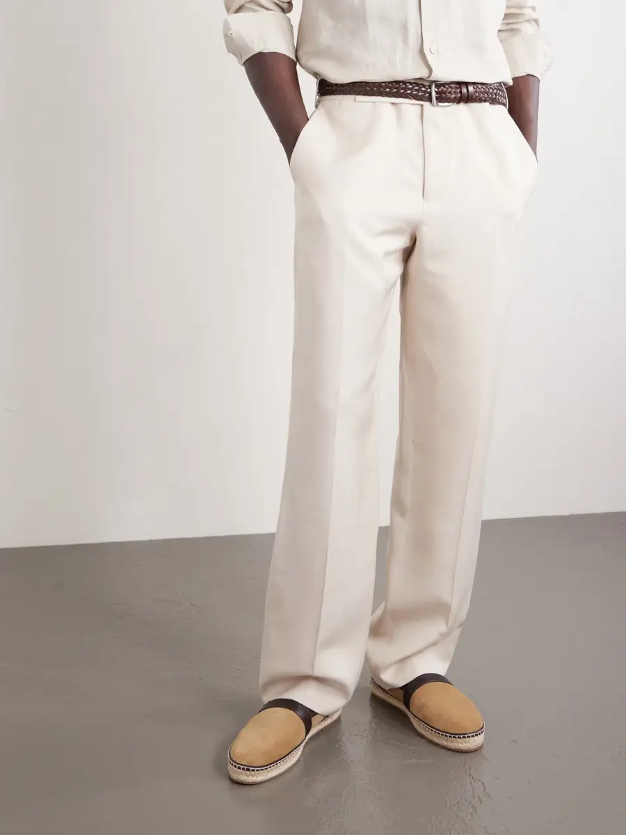 Manolo Blahnik Nerano Leather-Trimmed Suede Espadrilles - Men | Thumbnail 2 Manolo Blahnik Nerano Leather-Trimmed Suede Espadrilles - Men | Thumbnail 2