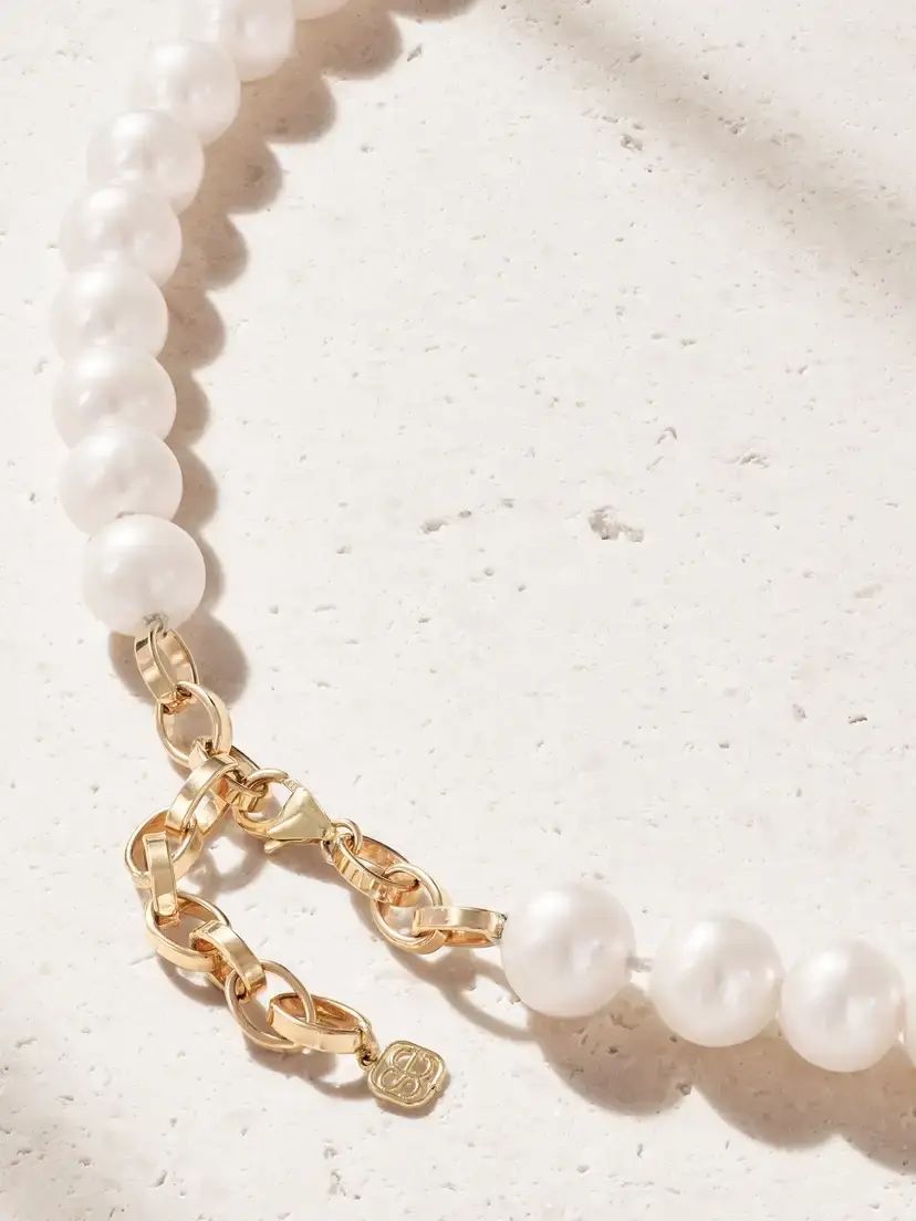 Sydney Evan 14-karat Gold, Sapphire And Pearl Necklace | Thumbnail 3