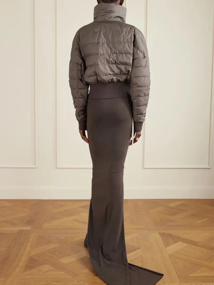 Rick Owens + Moncler Appliquéd Quilted Shell Down Jacket | Thumbnail 3 Rick Owens + Moncler Appliquéd Quilted Shell Down Jacket | Thumbnail 3