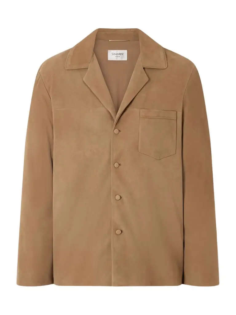 Saint Laurent Suede Shirt | Image 1 Saint Laurent Suede Shirt | Image 1
