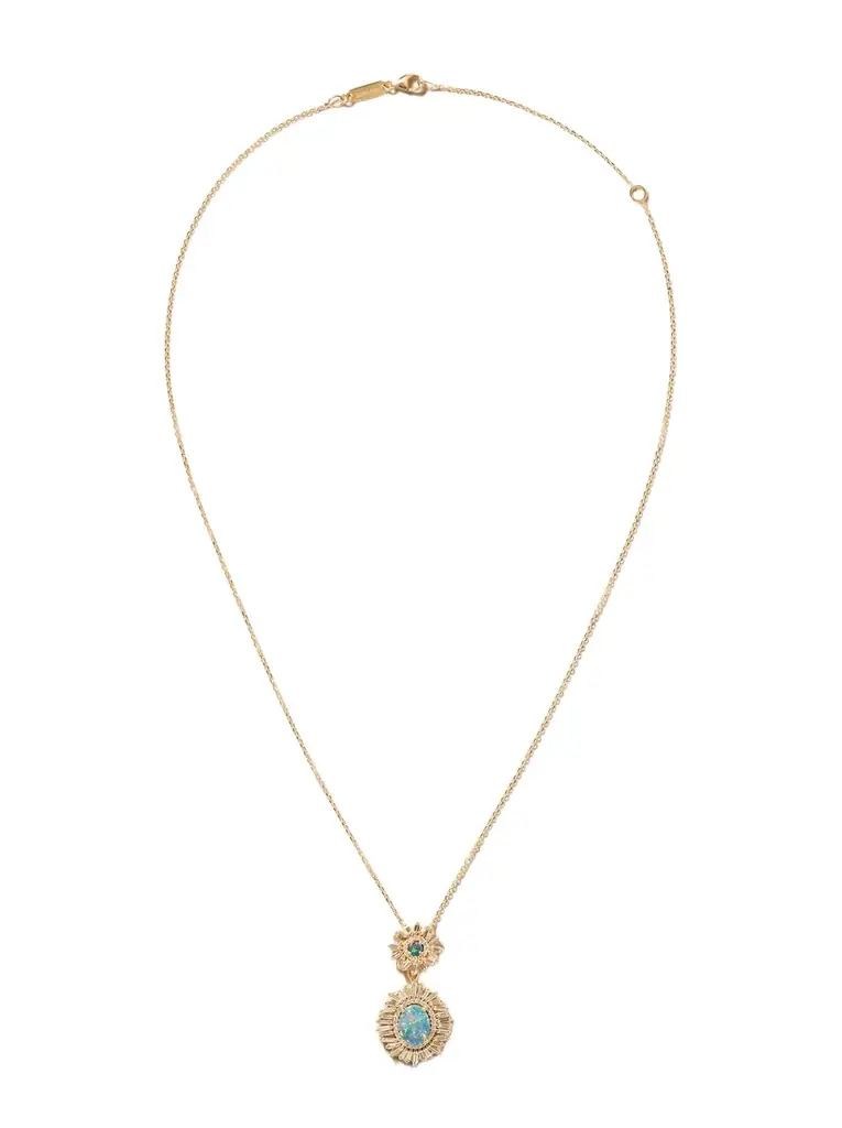 Suzanne Kalan 18-karat Gold, Opal And Diamond Necklace | Image 1 Suzanne Kalan 18-karat Gold, Opal And Diamond Necklace | Image 1