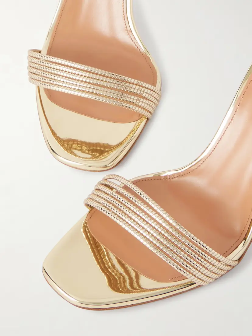 Aquazzura Sway 85 Metallic Sandals | Thumbnail 5