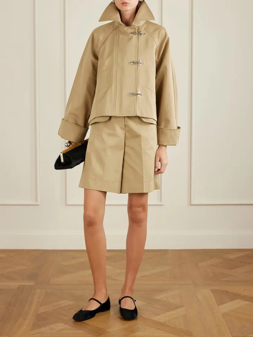 Patou Embroidered Cotton-twill Shorts | Thumbnail 2 Patou Embroidered Cotton-twill Shorts | Thumbnail 2