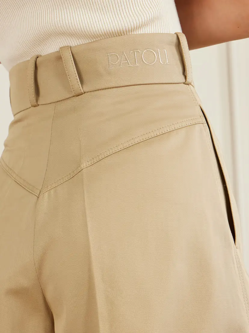 Patou Embroidered Cotton-twill Shorts | Thumbnail 5 Patou Embroidered Cotton-twill Shorts | Thumbnail 5