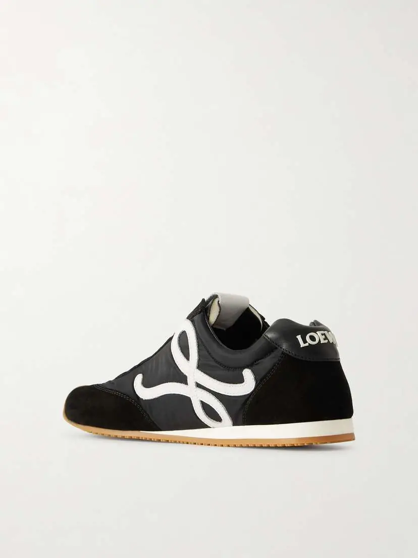 Loewe Ballet Runner 2.0 Logo-appliquéd Leather, Shell And Suede Sneakers | Thumbnail 3 Loewe Ballet Runner 2.0 Logo-appliquéd Leather, Shell And Suede Sneakers | Thumbnail 3