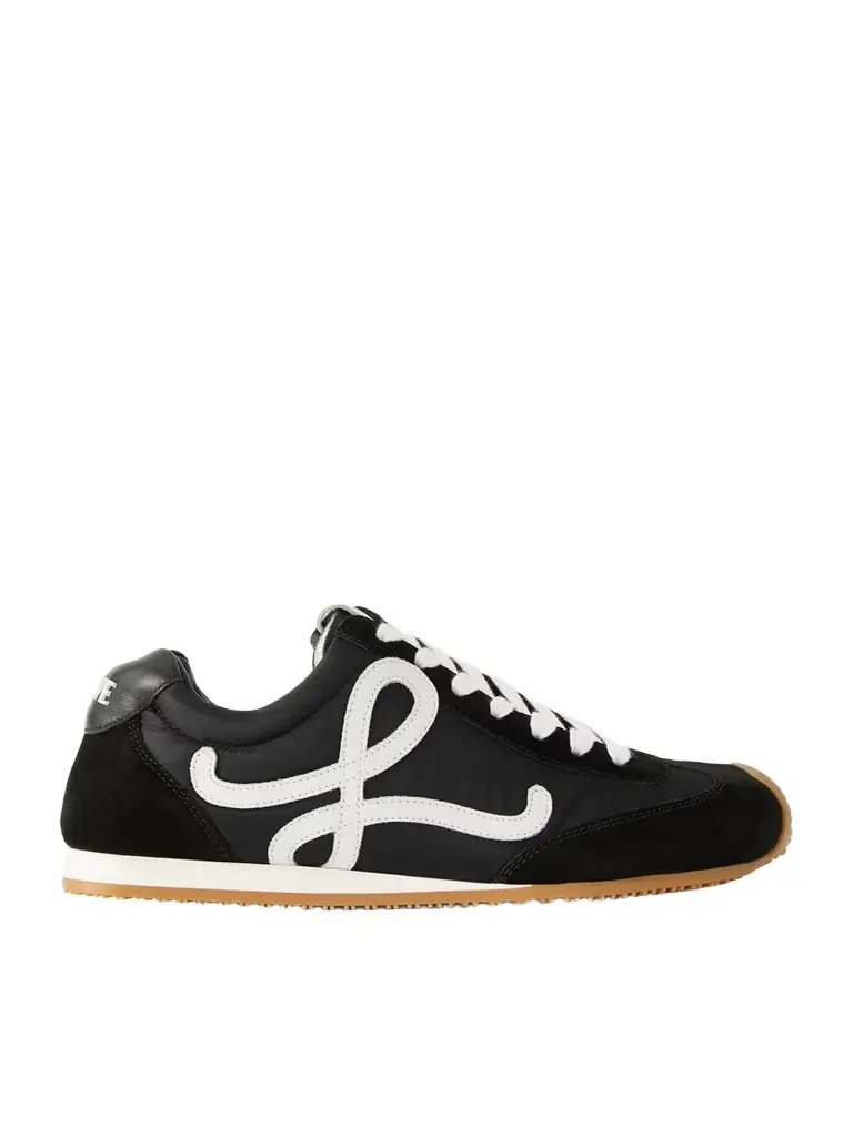 Loewe Ballet Runner 2.0 Logo-appliquéd Leather, Shell And Suede Sneakers | Image 1 Loewe Ballet Runner 2.0 Logo-appliquéd Leather, Shell And Suede Sneakers | Image 1