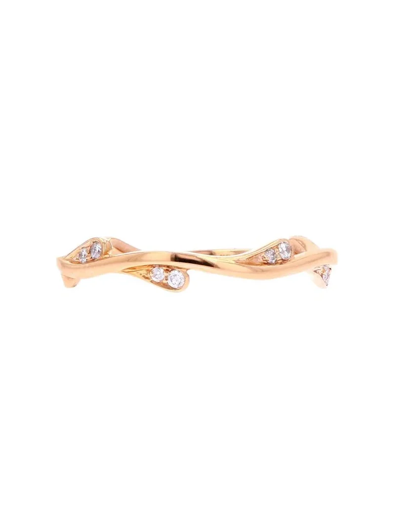 0.10ct Diamond 14K Gold Dainty Branch Ring