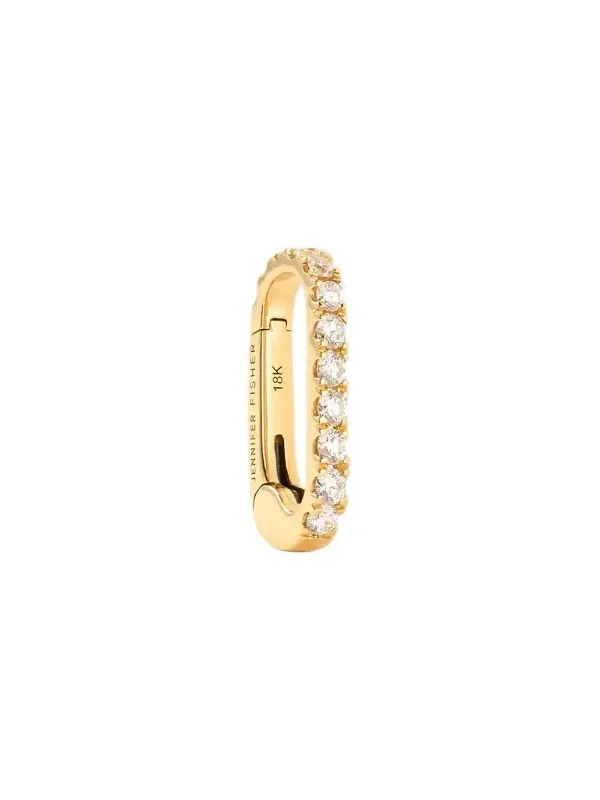 Jennifer Fisher Fisher Link Charm Clasp 18K Yellow Gold With Pavé Jennifer Fisher Fisher Link Charm Clasp 18K Yellow Gold With Pavé