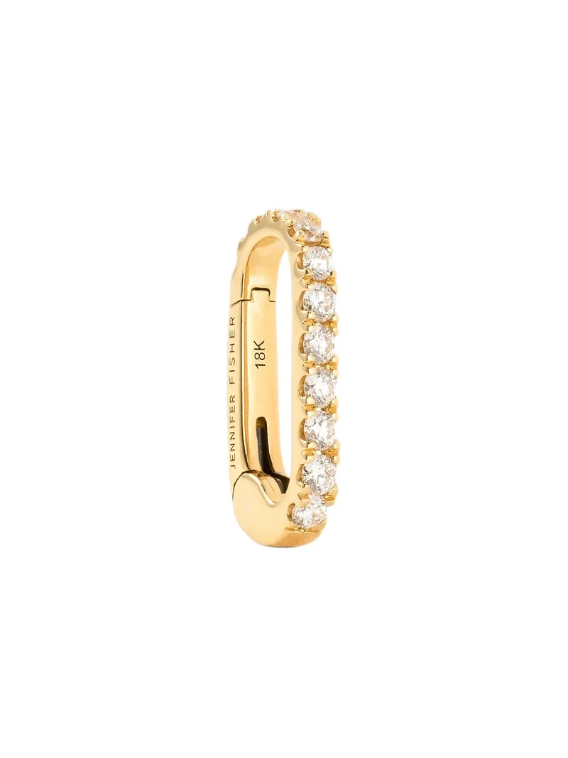 Jennifer Fisher Fisher Link Charm Clasp 18K Yellow Gold With Pavé Jennifer Fisher Fisher Link Charm Clasp 18K Yellow Gold With Pavé