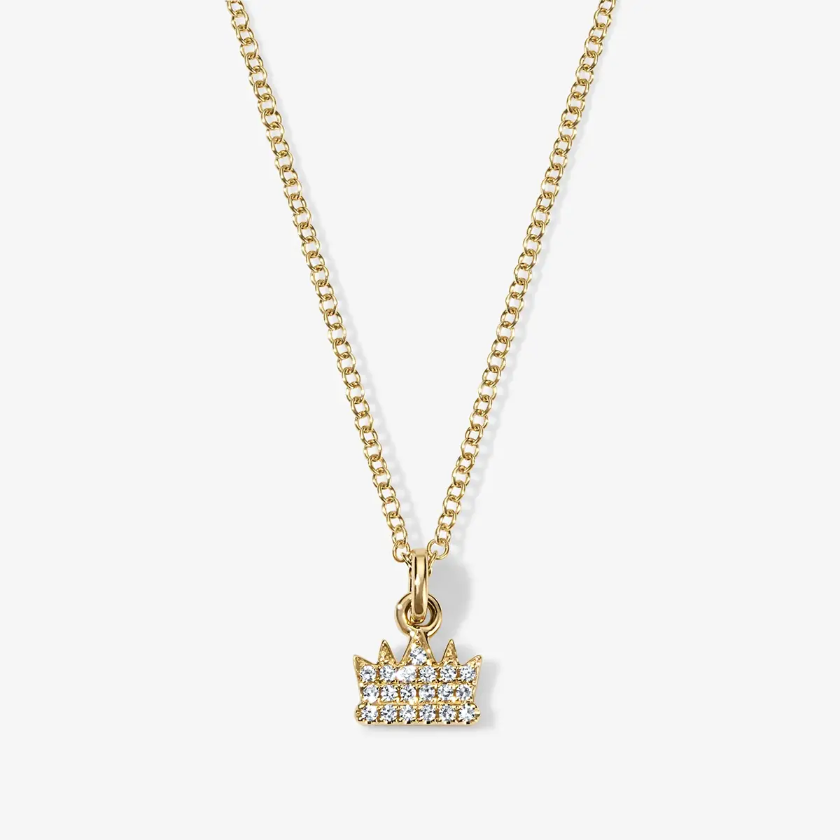 Stephanie Gottlieb Mini Token Pave Crown Necklace | Image 1 Stephanie Gottlieb Mini Token Pave Crown Necklace | Image 1