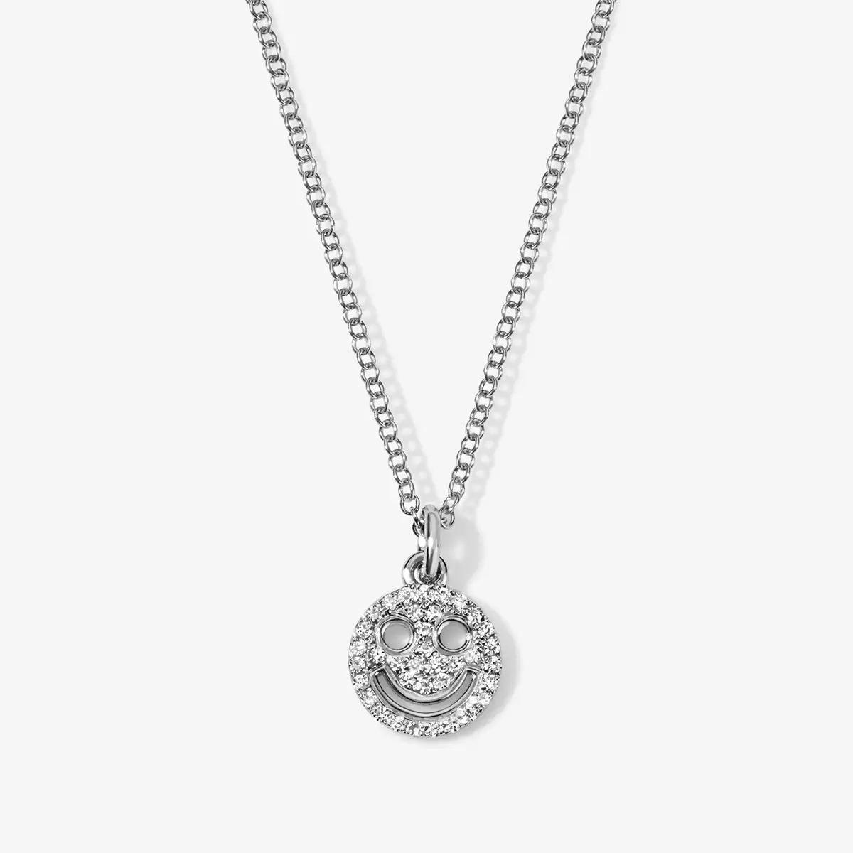 Stephanie Gottlieb Mini Token Pave Smiley Face Necklace | Thumbnail 2