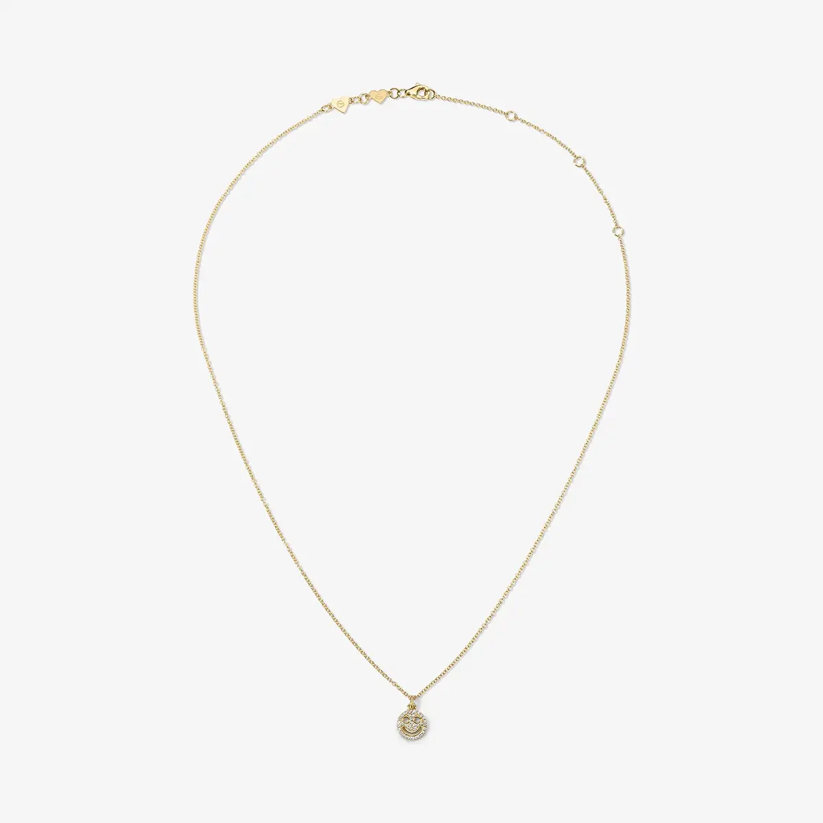 Stephanie Gottlieb Mini Token Pave Smiley Face Necklace | Thumbnail 3
