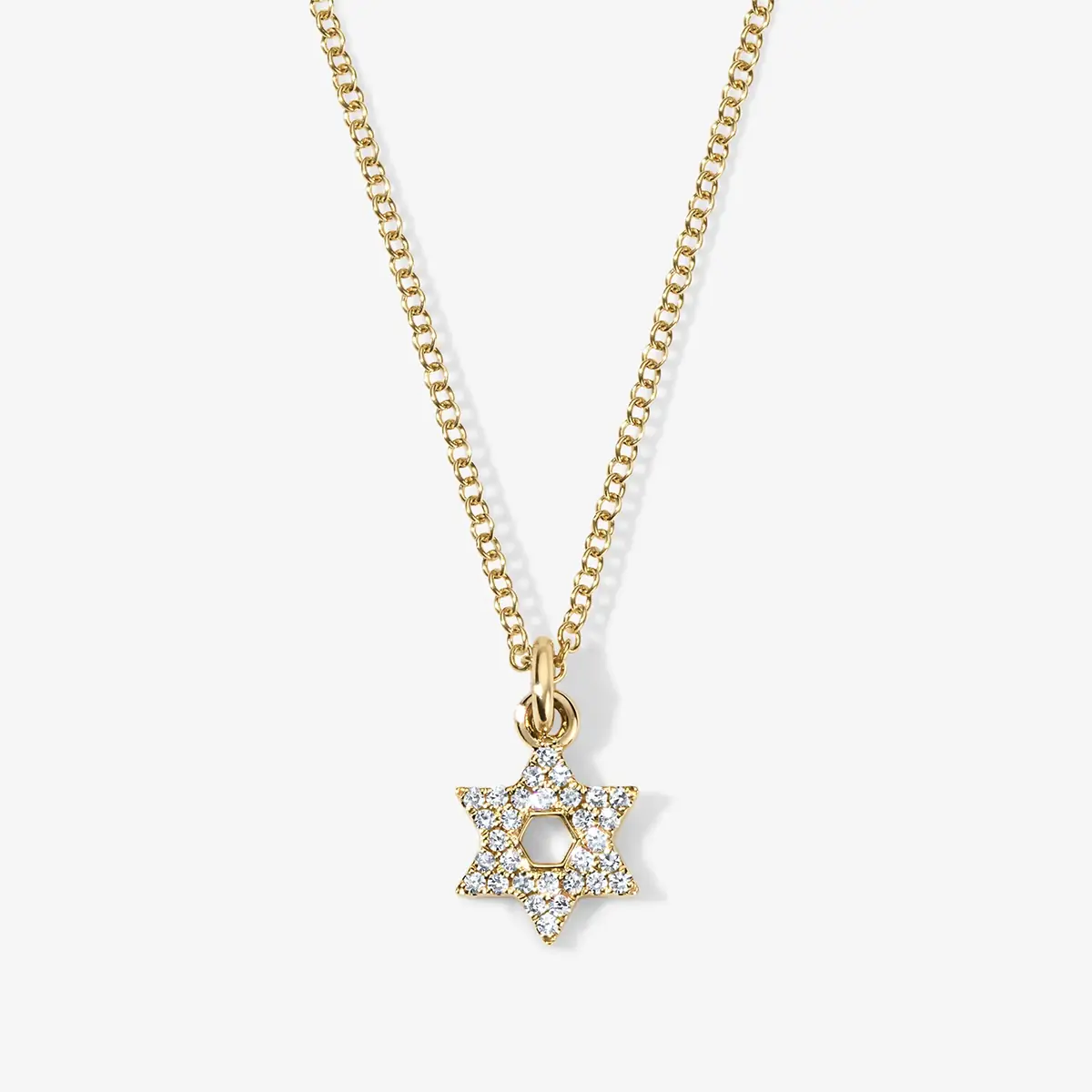 Stephanie Gottlieb Mini Token Pave Star of David Necklace | Image 1 Stephanie Gottlieb Mini Token Pave Star of David Necklace | Image 1