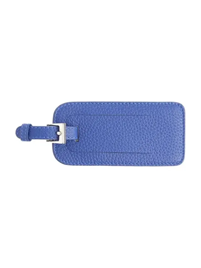 Monogrammed Leather Luggage Tag, Personalized