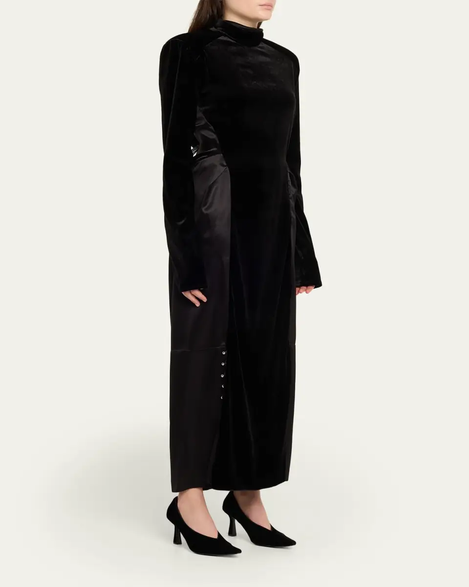 Lanvin Benitier Open-Back Velvet Maxi Dress | Thumbnail 4 Lanvin Benitier Open-Back Velvet Maxi Dress | Thumbnail 4