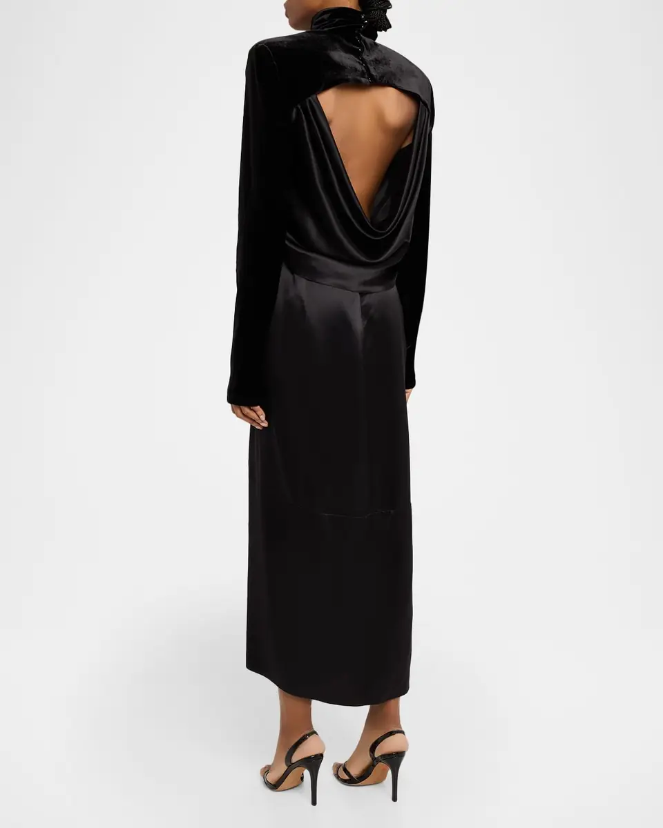 Lanvin Benitier Open-Back Velvet Maxi Dress | Thumbnail 7 Lanvin Benitier Open-Back Velvet Maxi Dress | Thumbnail 7
