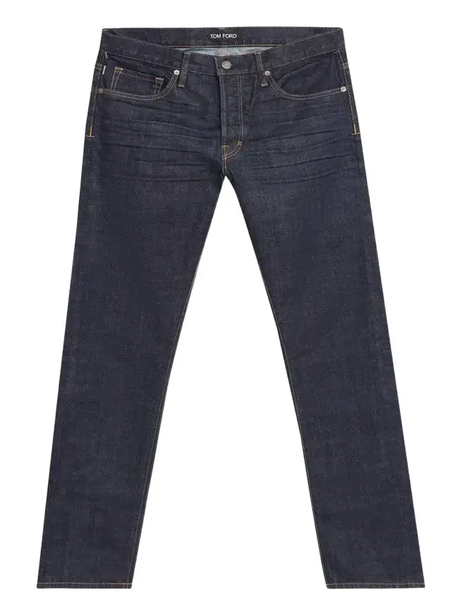 Tom Ford Men's Washed Black Denim Slim Fit Jeans