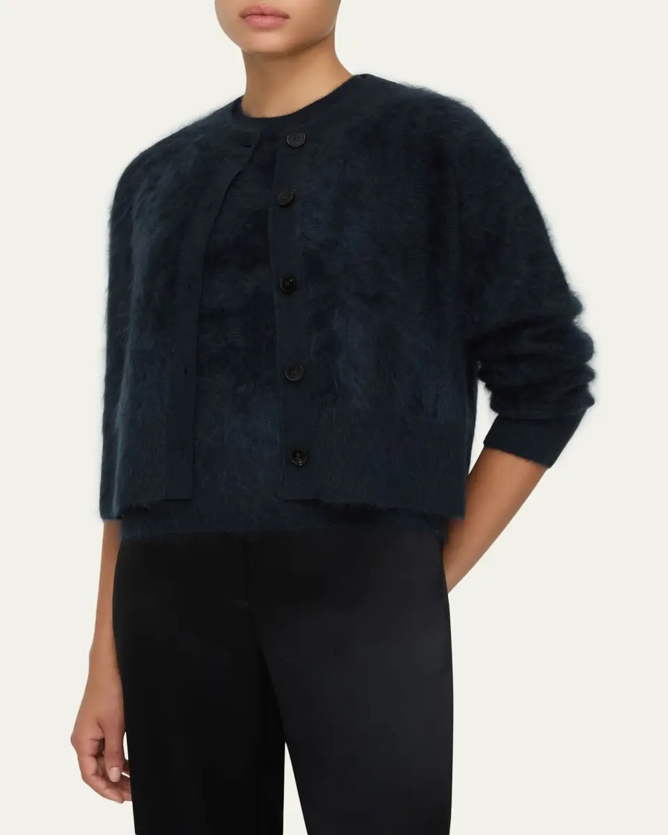 Lafayette 148 New York Button-Down Brushed Cashmere Cardigan | Thumbnail 4