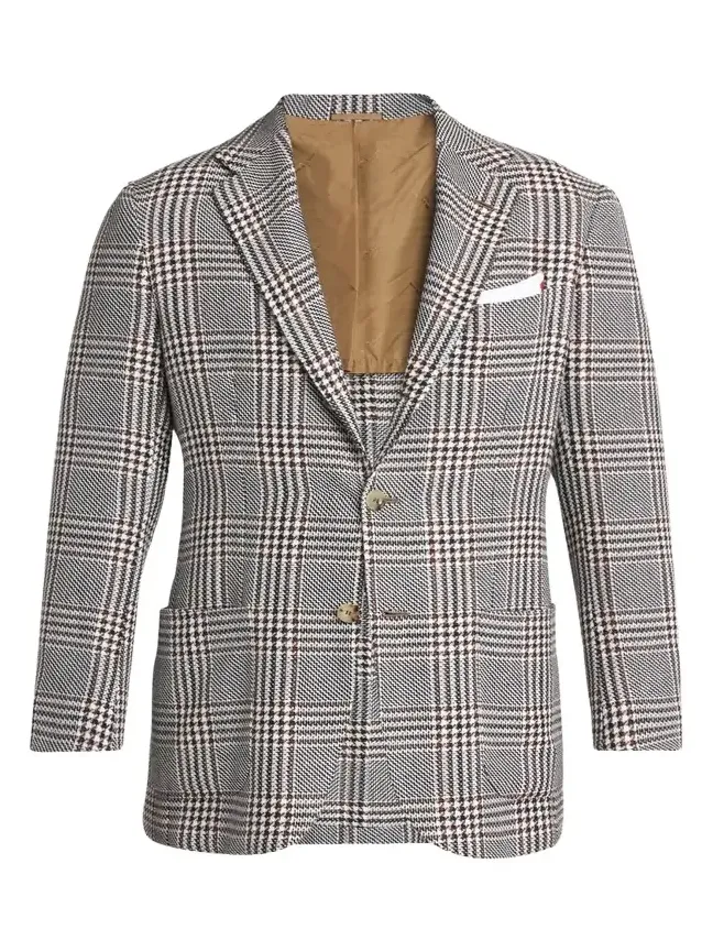 Men's Prince of Wales Cashmere and Linen Sport Coat Men's Prince of Wales Cashmere and Linen Sport Coat