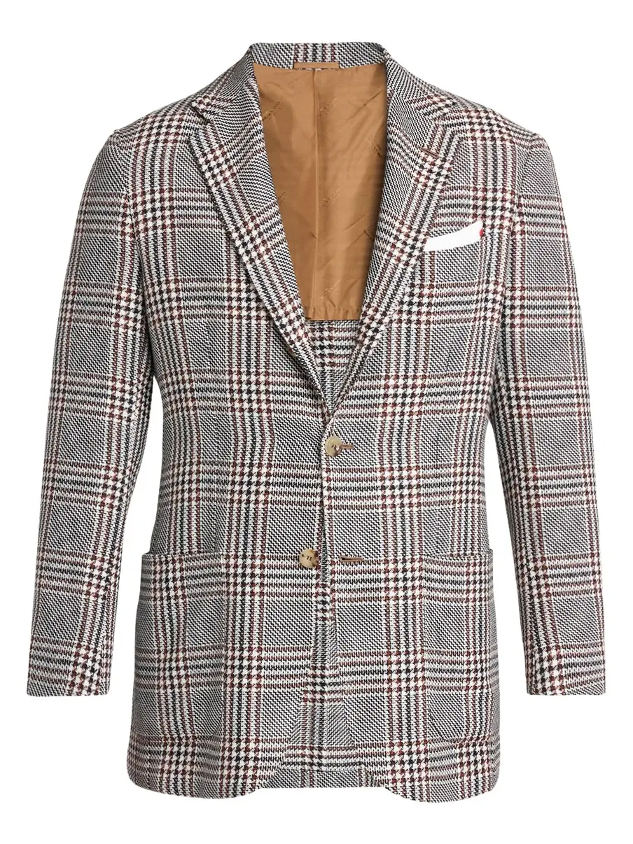 Men's Prince of Wales Cashmere and Linen Sport Coat Men's Prince of Wales Cashmere and Linen Sport Coat