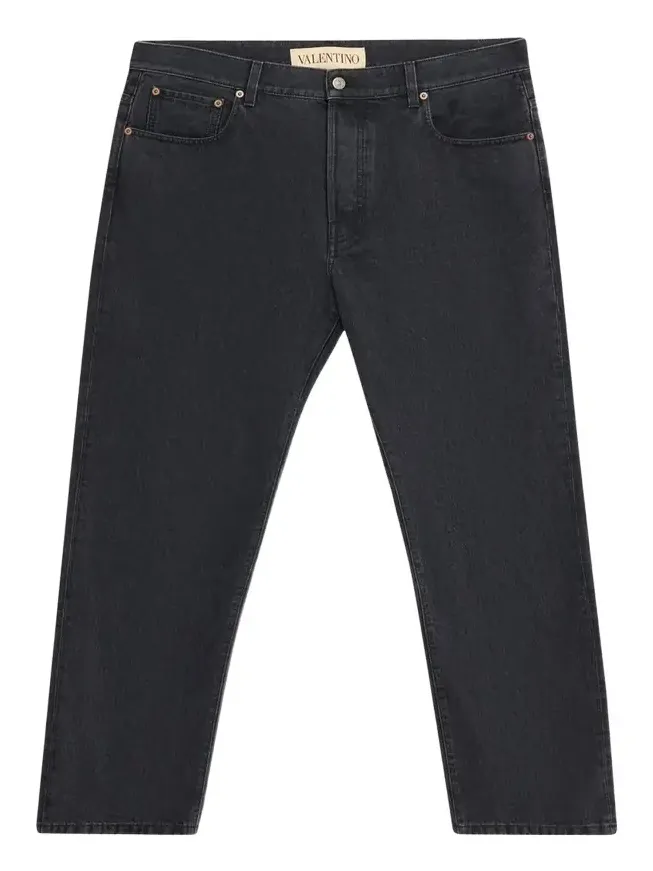 Men's Grey Denim Straight Leg Jeans Men's Grey Denim Straight Leg Jeans