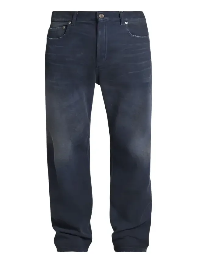 Men's Raw-Edge Denim Straight Leg Jeans Men's Raw-Edge Denim Straight Leg Jeans
