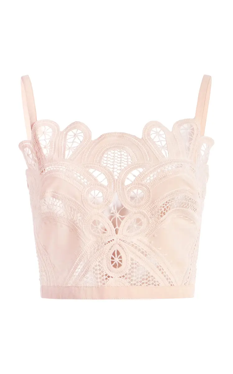 Elie Saab Embroidered Eyelet Crop Top | Thumbnail 6 Elie Saab Embroidered Eyelet Crop Top | Thumbnail 6