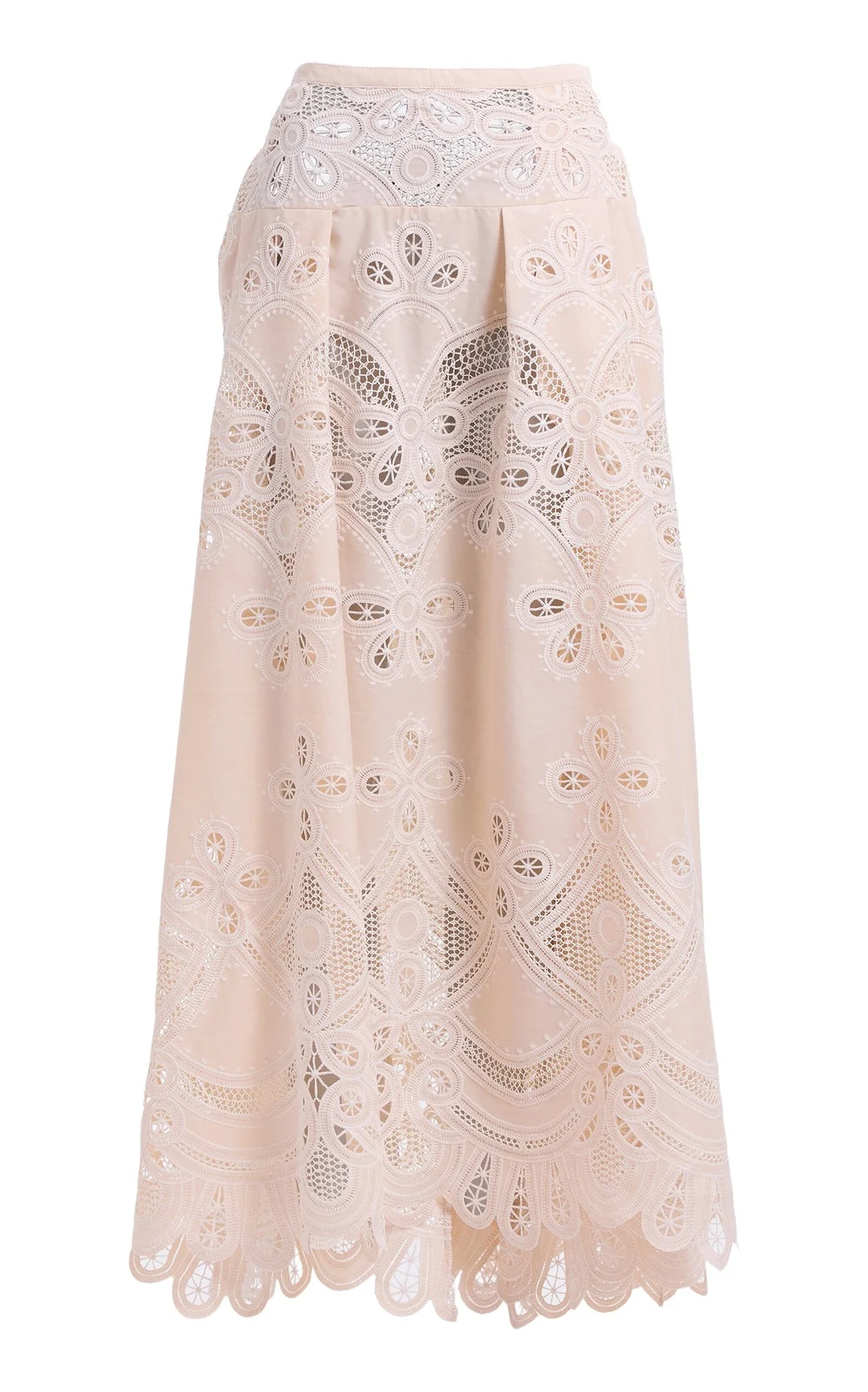 Embroidered Cotton Maxi Skirt