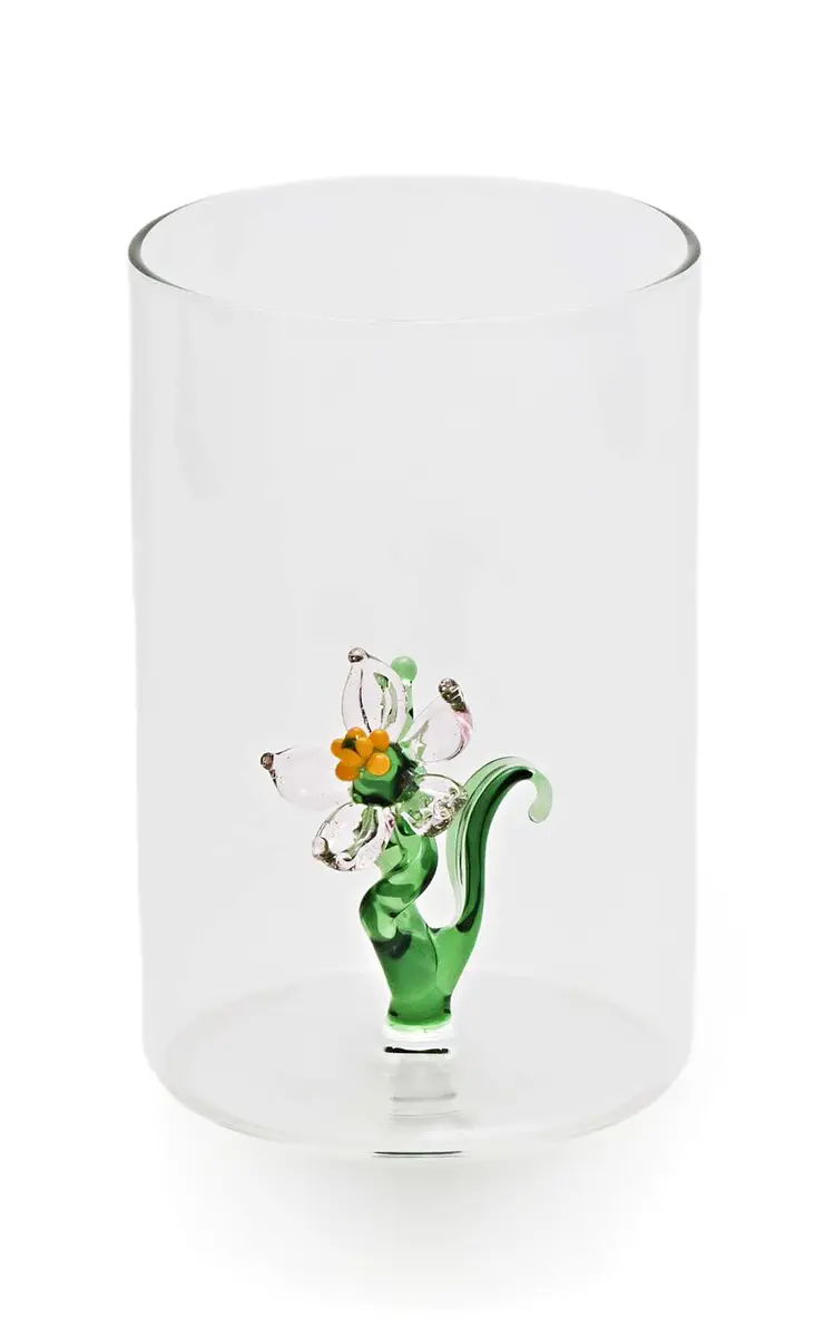 Soffieria Parise Set-of-Two Floral Glasses - Multi