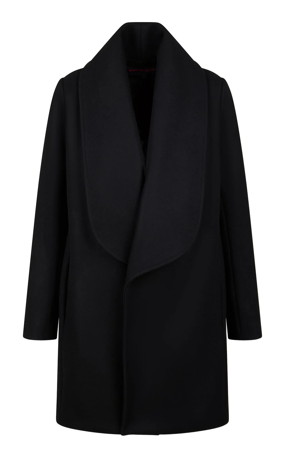 Martin Grant Wool-Blend Fitted Shawl Collar Coat