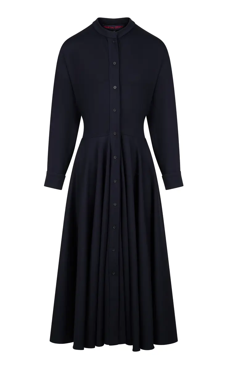 Martin Grant Ful- Circle Midi Dress With Kimono Sleeves