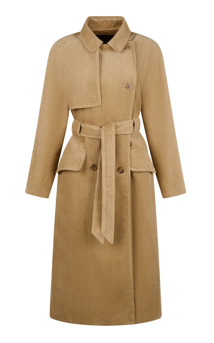 Martin Grant Double-Breasted Corduroy Trench Coat