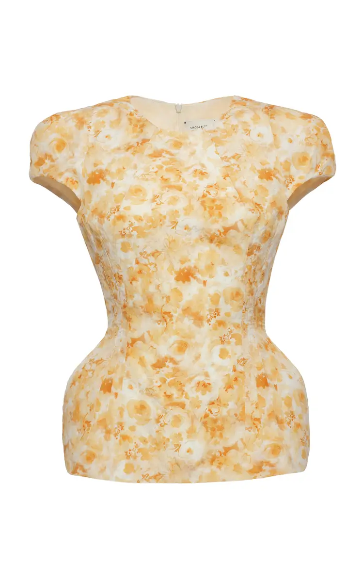 Magda Butrym Floral Cotton Peplum Top | Thumbnail 6 Magda Butrym Floral Cotton Peplum Top | Thumbnail 6
