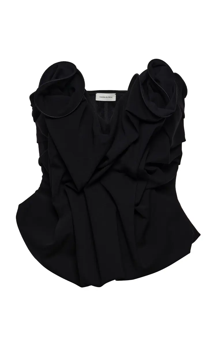 Magda Butrym Sweetheart Neck Wool Corset Top | Thumbnail 3