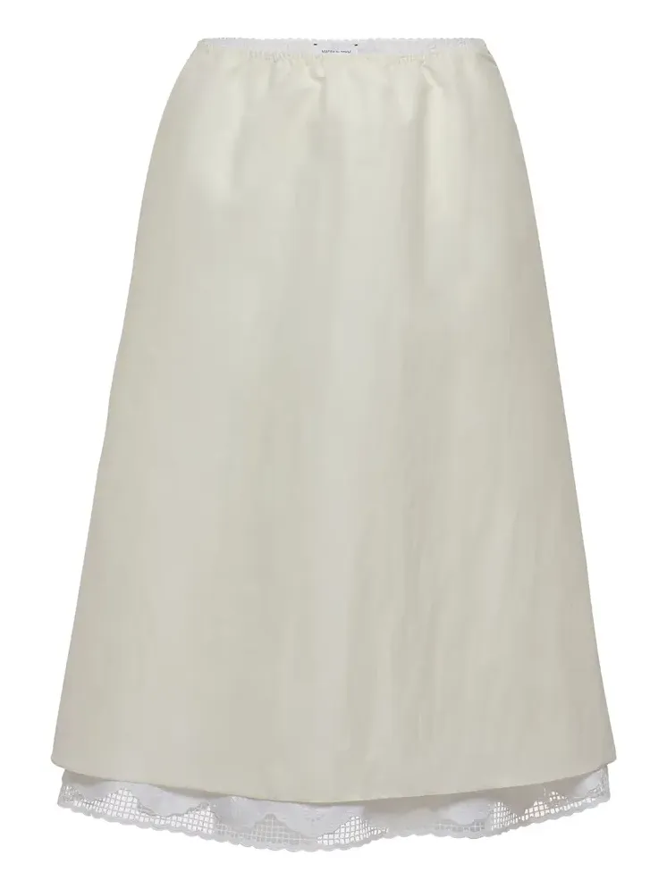 Magda Butrym Layered Silk Midi Skirt