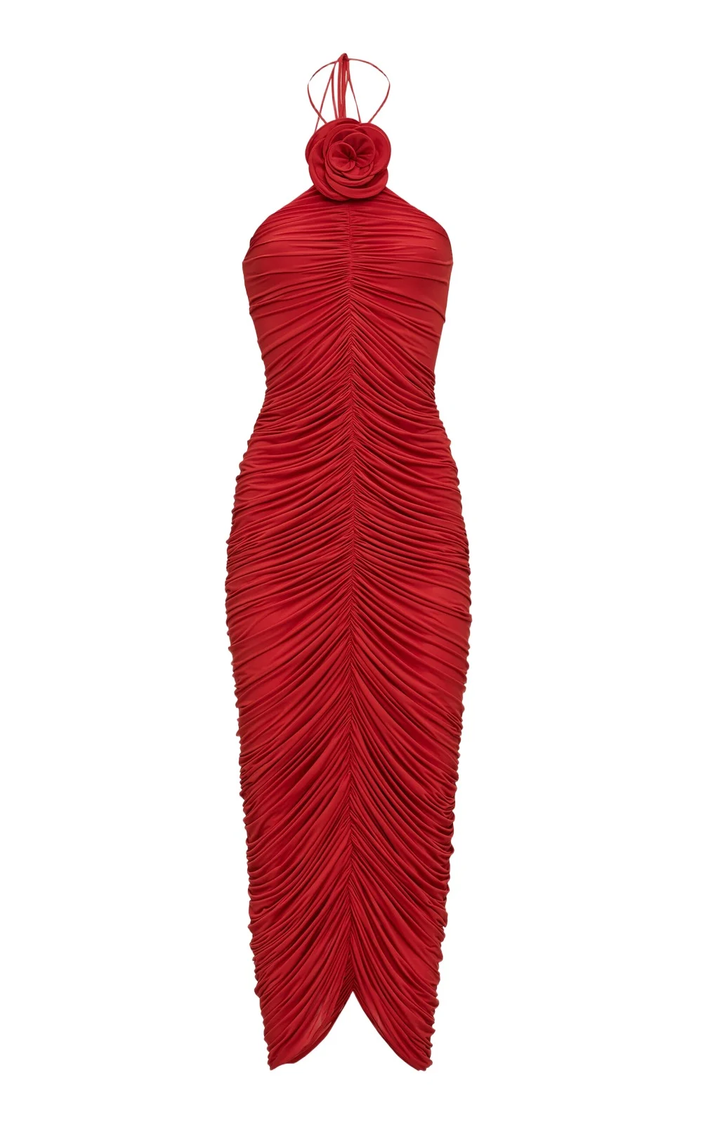 Ruched Halter Midi Dress Ruched Halter Midi Dress