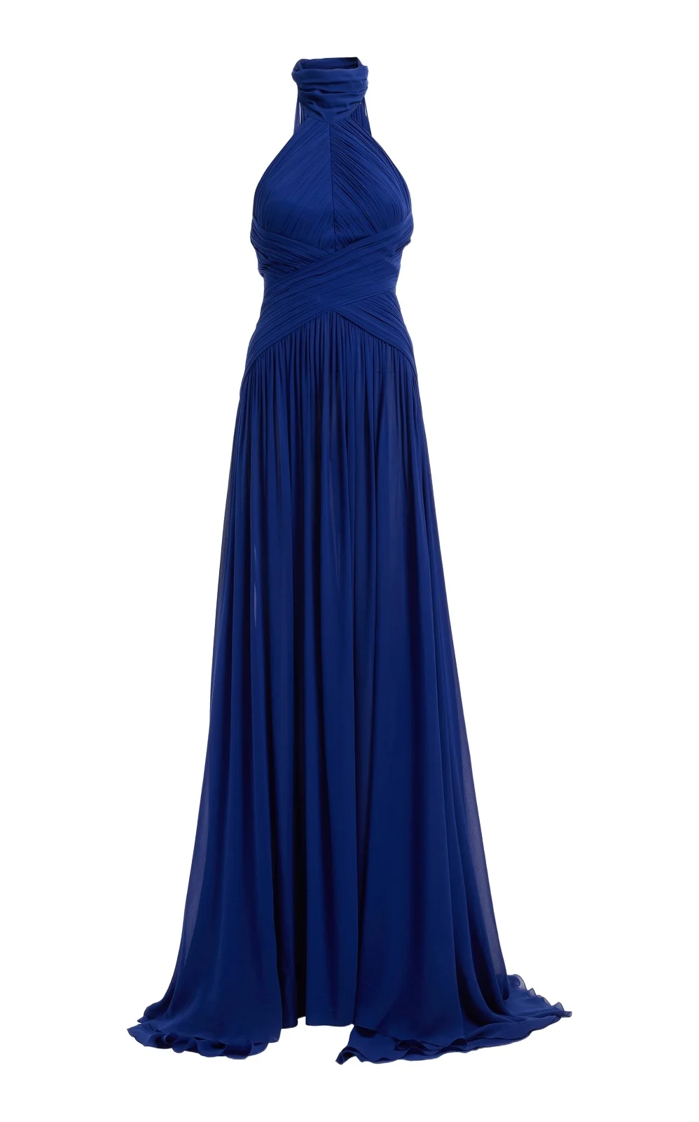 Halter-Neck Silk Gown