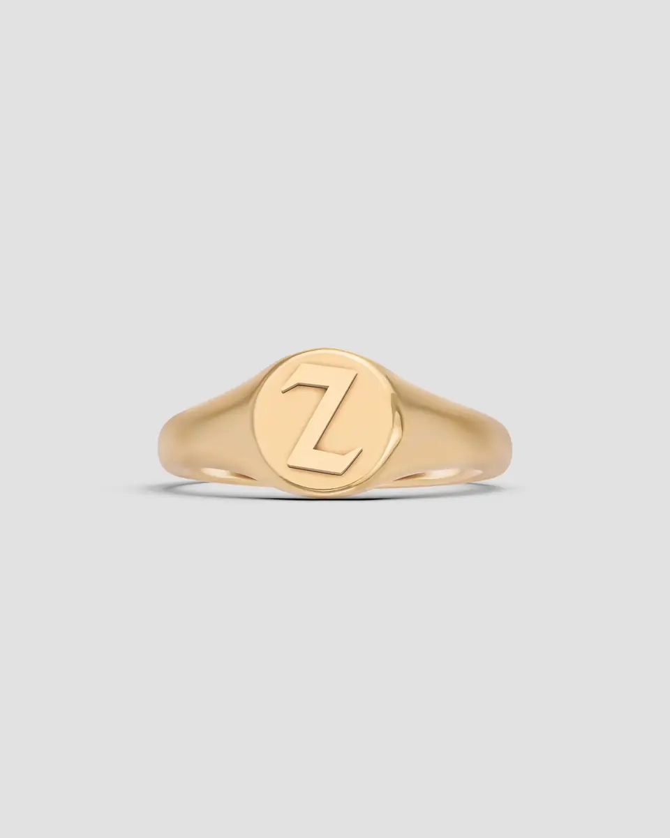 Jennifer Fisher Jennifer Fisher Mini Gothic Letter Signet Ring O-Z S / 6 | Thumbnail 2 Jennifer Fisher Jennifer Fisher Mini Gothic Letter Signet Ring O-Z S / 6 | Thumbnail 2