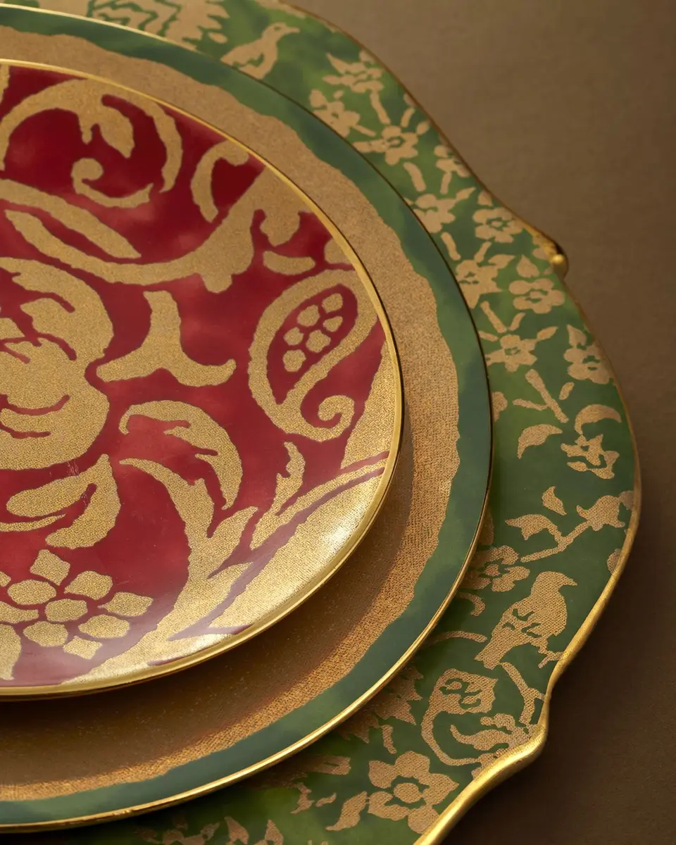 L'Objet Fortuny Alberelli Large Platter, 14" Round | Thumbnail 2 L'Objet Fortuny Alberelli Large Platter, 14" Round | Thumbnail 2