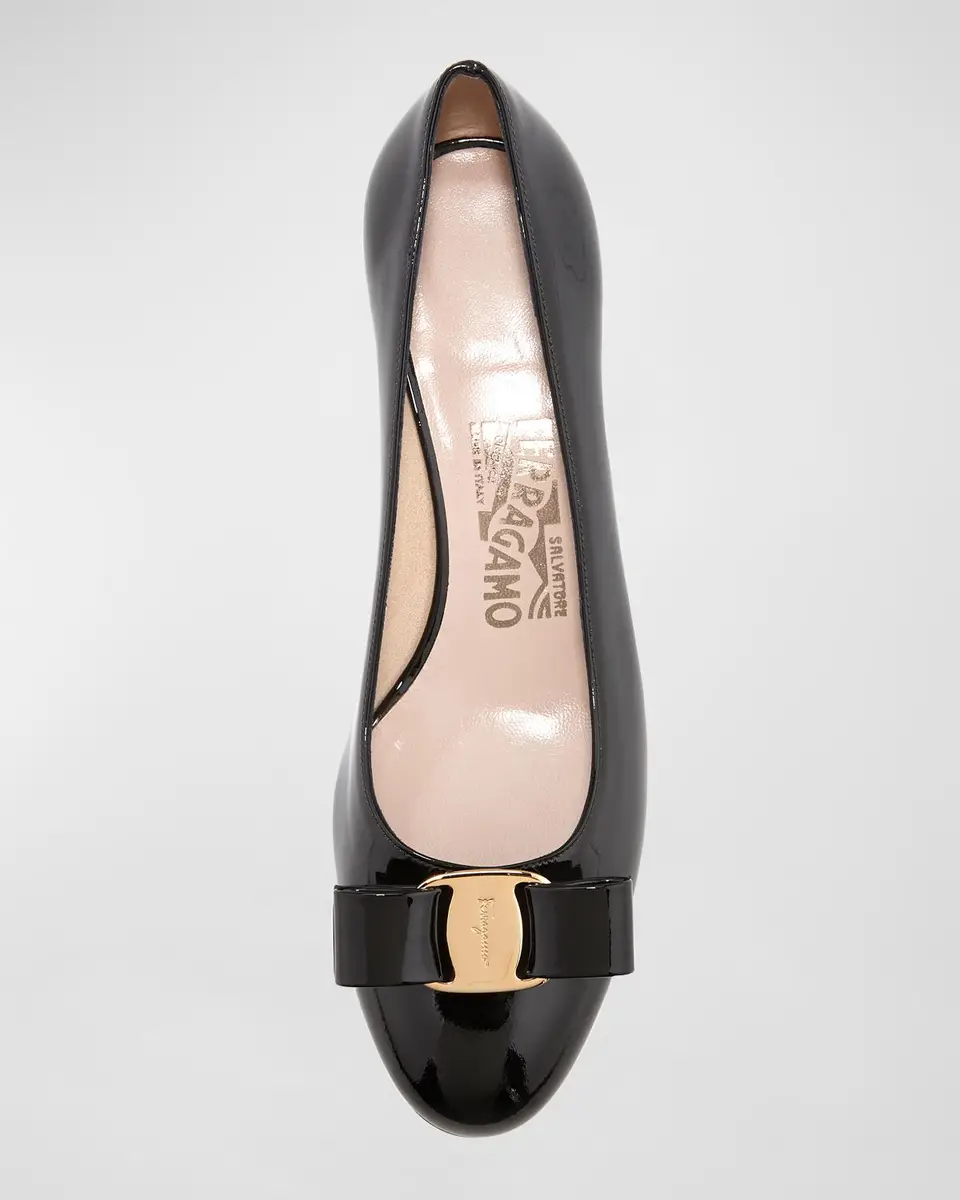 Ferragamo Vara Bow Leather Low Pumps | Thumbnail 4 Ferragamo Vara Bow Leather Low Pumps | Thumbnail 4