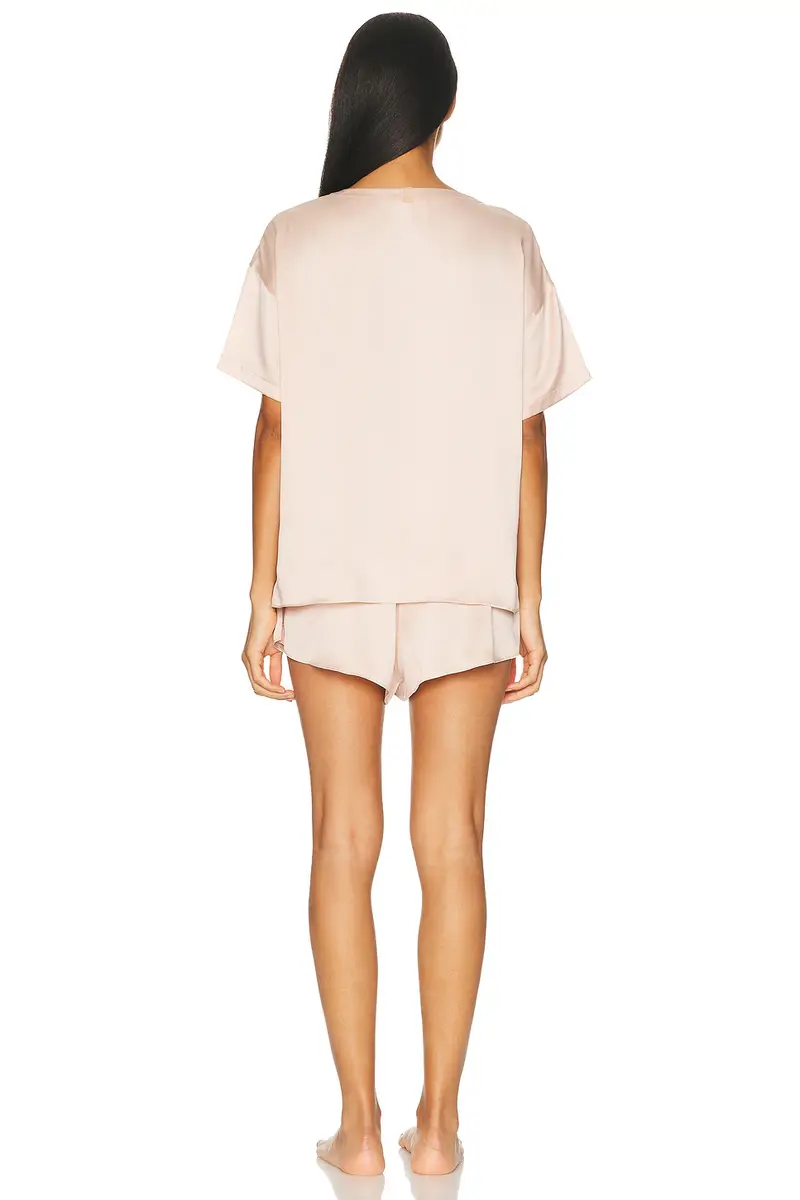 Lunya Washable Silk Tee Short Pajama Set | Thumbnail 4